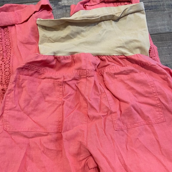 Motherhood Maternity Linen Blend Straight Leg pant - Picture 4 of 5